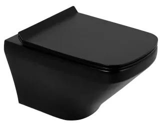 Унитаз подвесной BelBagno безободковый SELA, черный BB3201CHR-MB/BB3201SC-MB черный матовый