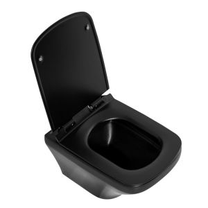 Подвесной унитаз BelBagno Sela чёрный матовый BB3201CHR-MB