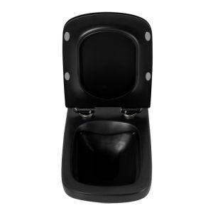 Сиденье для унитаза с микролифтом BelBagno Sela чёрный матовый BB3201SC-MB