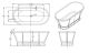 Акриловая ванна BelBagno отдельностоящая, белая 167x78 BB35