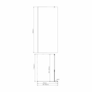 Душевая перегородка WasserKRAFT Rur 30W39PG-MG 90 см профиль золото стекло матовое