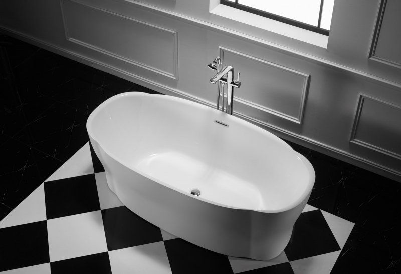 Акриловая ванна BelBagno отдельностоящая, белая BB403-1700-850