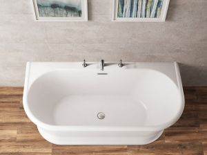 Акриловая ванна BelBagno пристенная, белая BB408-1700-800