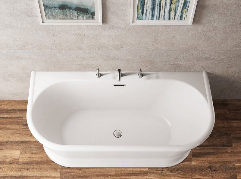 Акриловая ванна BelBagno пристенная, белая BB408-1700-800