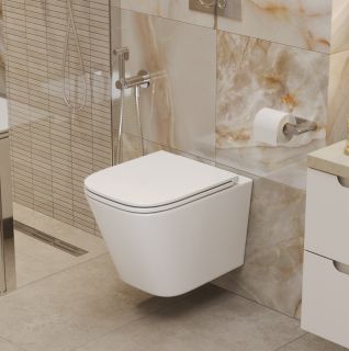Унитаз подвесной безободковый с сиденьем и смывом TORNADO BelBagno ARDENTE-R BB520CH-TOR/SC Унитаз подвесной безободковый с сиденьем и смывом TORNADO BelBagno ARDENTE-R BB520CH-TOR/SC