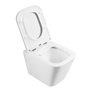 Унитаз подвесной безободковый с сиденьем BelBagno ARDENTE-R BB520CHR/SC Унитаз подвесной безободковый с сиденьем BelBagno ARDENTE-R BB520CHR/SC