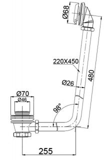 Слив-перелив для ванны, хром BelBagno BB567-OVF-CRM