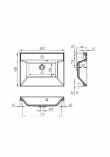 Раковина BelBagno из искусственного мрамора 60см BB600/450-LV-MR-AST Раковина BelBagno из искусственного мрамора 60см BB600/450-LV-MR-AST
