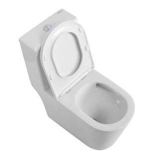 Унитаз-моноблок BelBagno со смывом "Торнадо", с сиденьем дюропласт soft close, P-trap, BB673CP-MN-TOR/SC белый