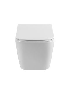 Унитаз подвесной BelBagno безободковый со смывом "Торнадо", с функцией биде и смесителем, с сиденьем дюропласт soft close BB7106CH-TOR-BS/SC