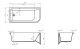 Акриловая ванна BELBAGNO BB712-1500-730-L 150x73 см 