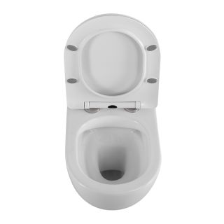 Унитаз подвесной BelBagno безободковый с сиденьем дюропласт soft close BB7306CHR/SC белый