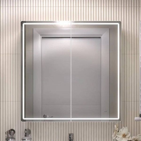 Зеркальный шкаф с подсветкой Vigo Geometry 221 80 см