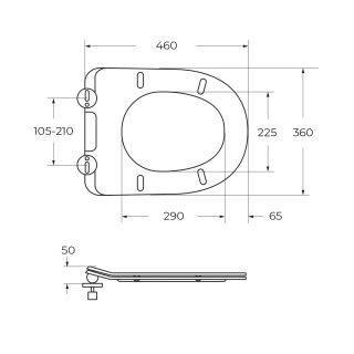 Крышка-сиденье BelBagno с металлическими креплениями, системой Soft close BB901SC белый