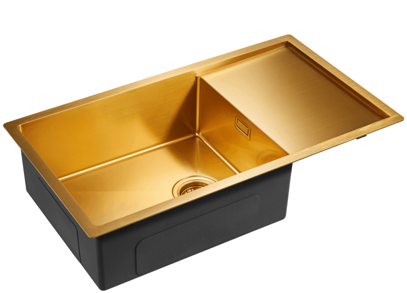 Мойка кухонная Paulmark Platte PM807844-BG брашированное золото Мойка кухонная Paulmark Platte PM807844-BG брашированное золото