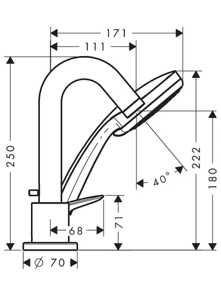 Смеситель на борт ванны Hansgrohe Logis 71313000S хром