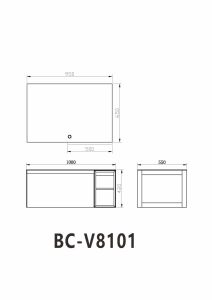 Зеркало  Orans 8101MR  95 см