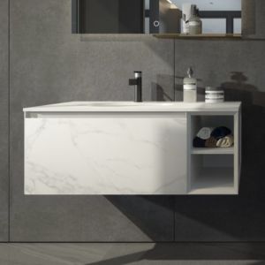 Тумба с раковиной Orans Rock&Wood  8101100W  100 см