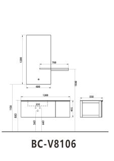 Зеркало  Orans 8106MR   60 см Зеркало  Orans 8106MR   60 см