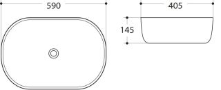 Раковина Art&Max 59см белый AM-5006 Раковина Art&Max 59см белый AM-5006