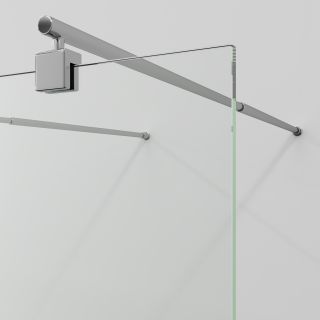 Душевая перегородка WasserKRAFT Vechte 60W40 120 см профиль хром стекло прозрачное