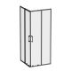 Душевой уголок Am.Pm Above W9XG-403-8080-BT 80x80 см профиль чёрный матовый стекло прозрачное