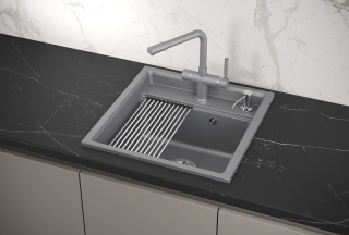 Мойка кухонная Granula Kitchen Space 5002, АЛЮМИНИУМ Мойка кухонная Granula Kitchen Space 5002, АЛЮМИНИУМ