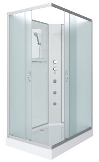 Душевая кабина Niagara NG-43295-14QBKG с гидромассажем 120x90см серебро/матовое