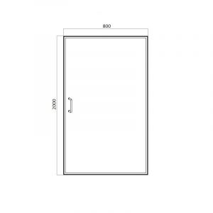 Душевая дверь в нишу BRAVAT Drop BD080.4110A 80 см