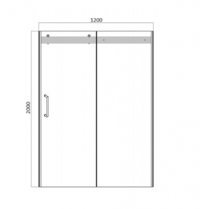 ДУШЕВАЯ ДВЕРЬ BRAVAT WAVE BD120.4102S 120Х200