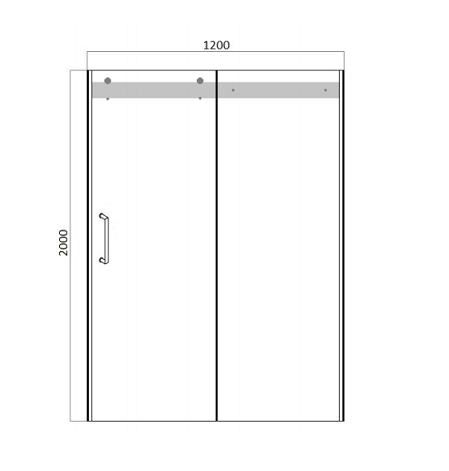 ДУШЕВАЯ ДВЕРЬ BRAVAT WAVE BD120.4102S 120Х200