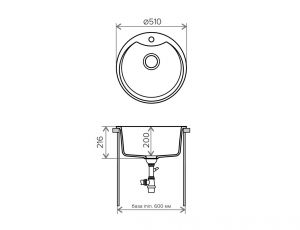 Мойка кухонная Tolero Classic R-108E серый металлик 825064
