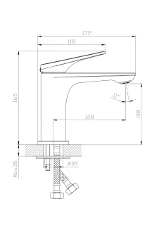 Смеситель для раковины Kerama Marazzi Тондо TO.2501.KM.CR хром