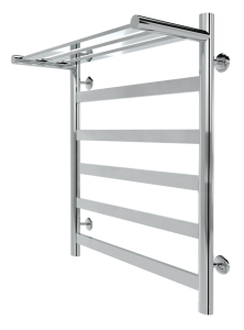 Полотенцесушитель водяной Indigo Slim LSLW50-50P с полкой 50x50 см хром