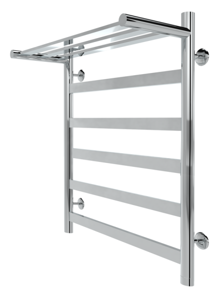 Полотенцесушитель водяной Indigo Slim LSLW50-50P с полкой 50x50 см хром