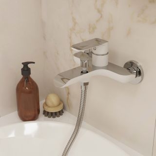 Смеситель для ванны IDDIS Calipso белый/хром CALSB00i02WA Смеситель для ванны IDDIS Calipso белый/хром CALSB00i02WA
