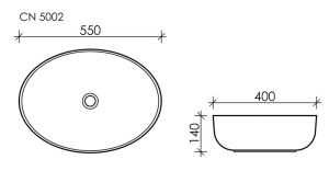 Раковина Ceramica Nova Element CN5002 55см белый