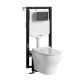 Система инсталляции с унитазом WasserKRAFT Vils 56TLT.010.ME.MB03.H001 кнопка смыва чёрный матовый
