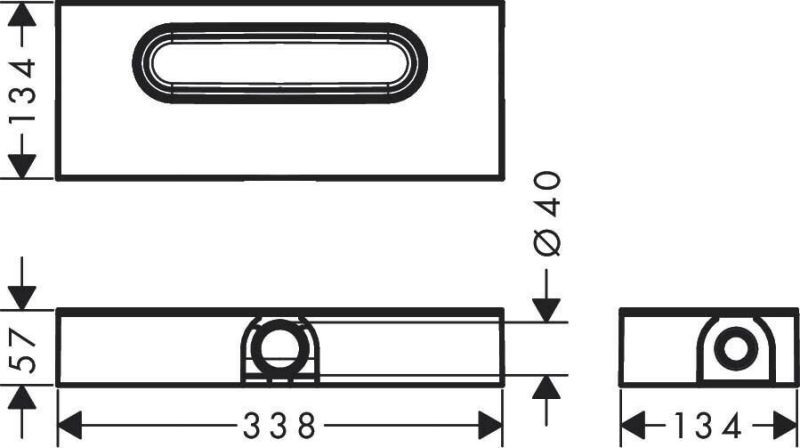 Скрытая часть для трапа Hansgrohe uBox universal 01000180 Скрытая часть для трапа Hansgrohe uBox universal 01000180