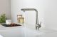 Смеситель для кухни AQUAme Cucina AQM9902BN с выдвижным изливом никель брашированный