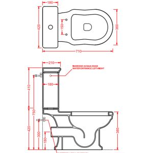 Бачок для унитаза Artceram Hermitage HEC001 03 00 черный
