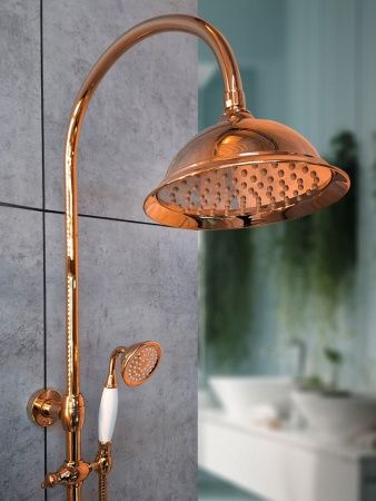 Душевая система с термостатом AltroBagno Beatrice 030403 R Or золото розовое