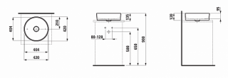 Раковина Laufen Kartell 8.1233.1.000.112.1 42х42
