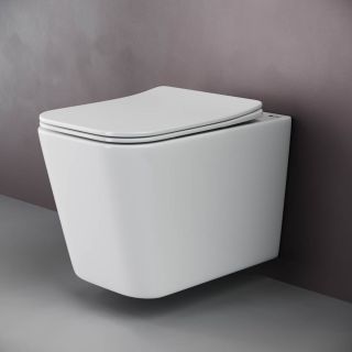Подвесной унитаз Ceramica Nova Cubic CN1806 безободковый белый Подвесной унитаз Ceramica Nova Cubic CN1806 безободковый белый