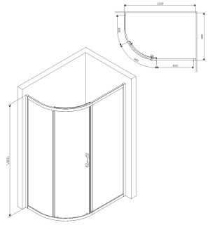 Душевой уголок Am.Pm LIKE W83G-302U120CG 120x80 Душевой уголок Am.Pm LIKE W83G-302U120CG 120x80