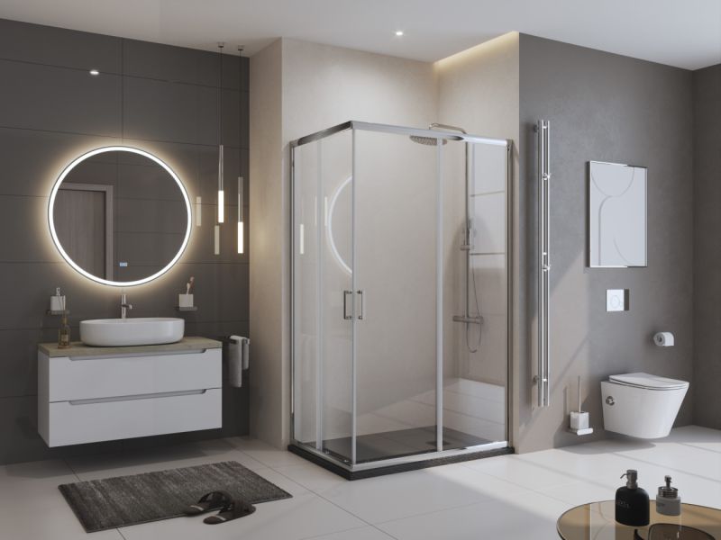 Душевой поддон BelBagno UNO TRAY-MR-UNO-AH-120/90-35-NERO-NO из искусственного мрамора в комплекте с сифоном