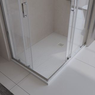 Душевой поддон BelBagno UNO TRAY-MR-UNO-AH-120/90-35-W-BO из искусственного мрамора в комплекте с сифоном
