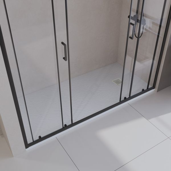 Душевой поддон BelBagno UNO TRAY-MR-UNO-AH-170/70-35-W-BO из искусственного мрамора в комплекте с сифоном