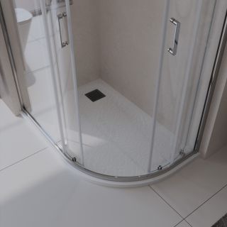 Душевой поддон BelBagno UNO TRAY-MR-UNO-RH-120/80-550-35-W-L-NO из искусственного мрамора в комплекте с сифоном