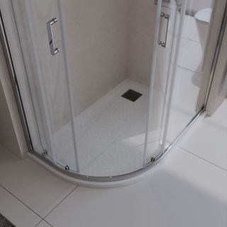 Душевой поддон BelBagno UNO TRAY-MR-UNO-RH-120/90-550-35-W-R-NO из искусственного мрамора в комплекте с сифоном